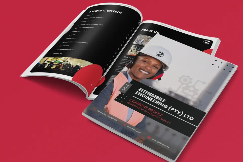 Zithembile Engineering company profile designed by Mansa Digital