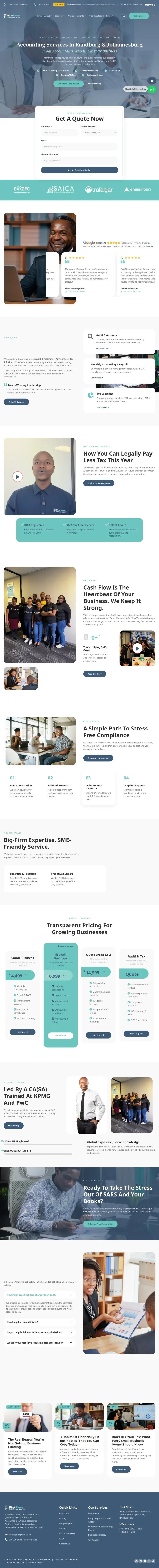 FirstPlace Accounting website designed by Mansa Digital