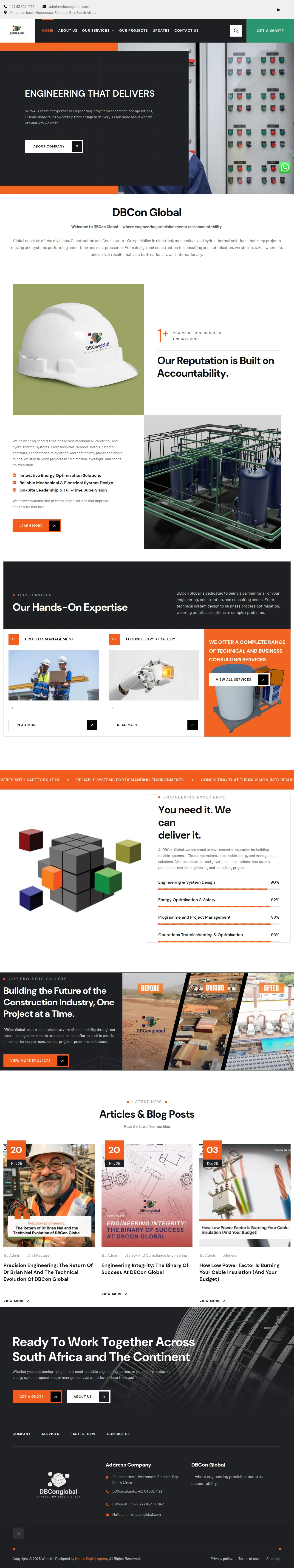 DBCon Global website designed by Mansa Digital