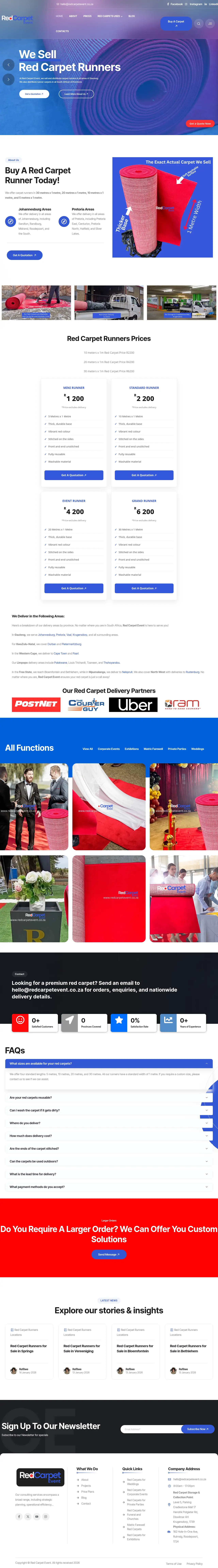 Red Carpet Event website designed by Mansa Digital