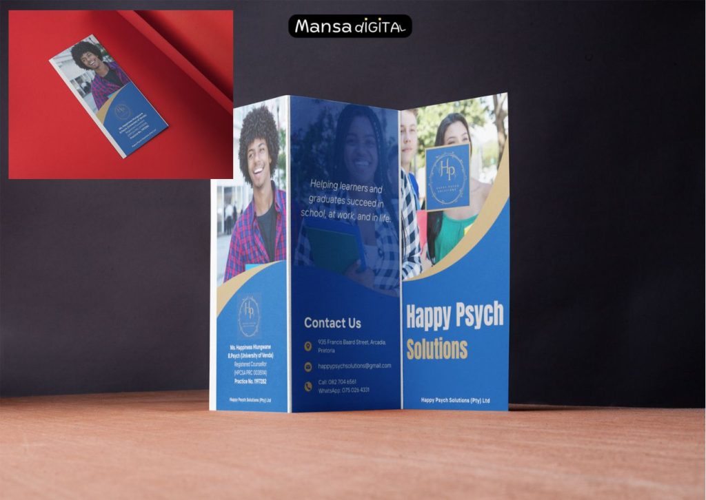 Happy Psych Solutions 3 Fold Brochure Design