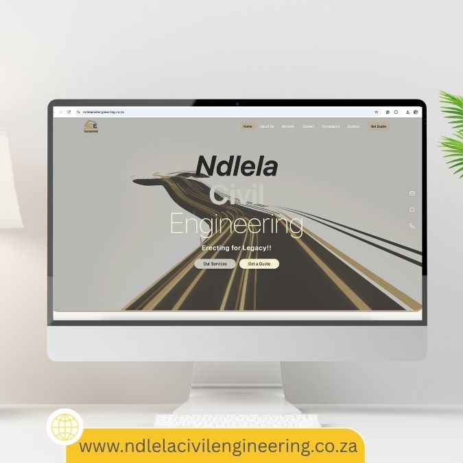 Ndlela Civil Engineering Website Layout