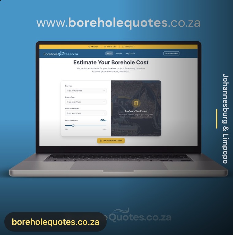 Borehole Quotes Website Design