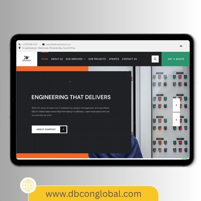 DBCon Global Website Layout