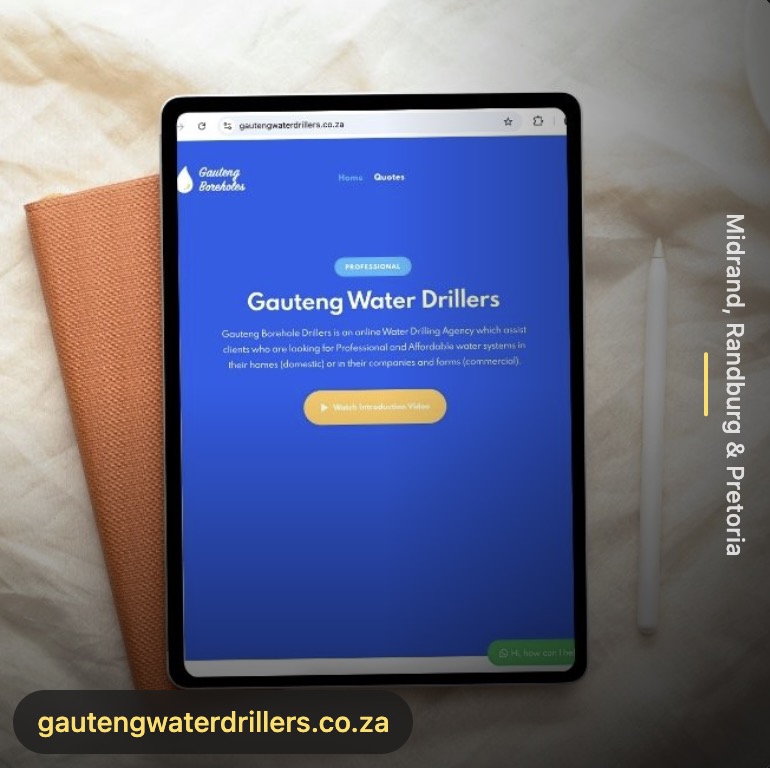 Gauteng Water Drillers Website Design